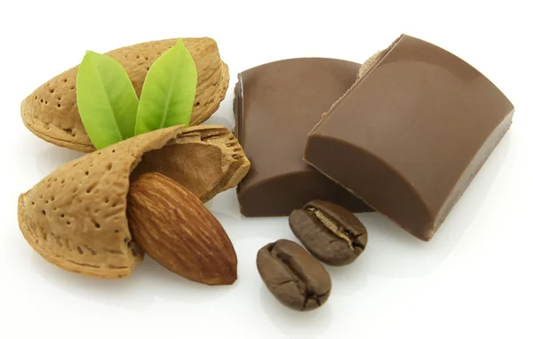 Choklad med mandel — Stockfoto