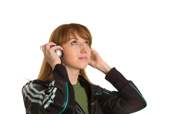 Menina escutando a música — Fotografia de Stock