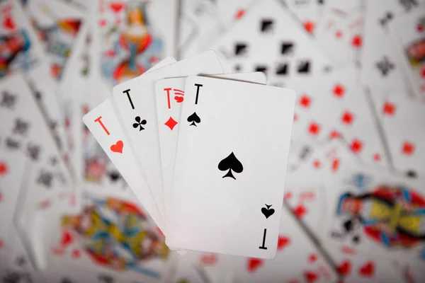 stock image Close-up up of a four aces