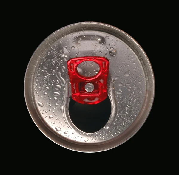 Close-up de bebida de alumínio pode — Fotografia de Stock