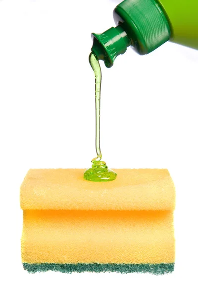 Sponge with detergent — Stock Photo, Image
