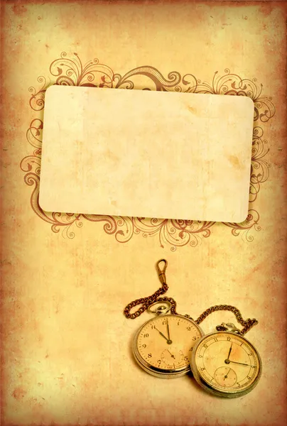 Vintage watch on grungy background — Stock Photo, Image