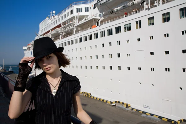 stock image Stylish tourist girl