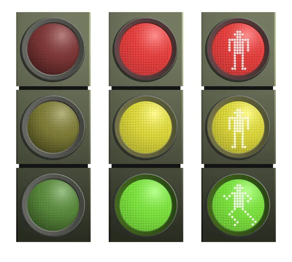 交通信号灯のセット — ストック写真