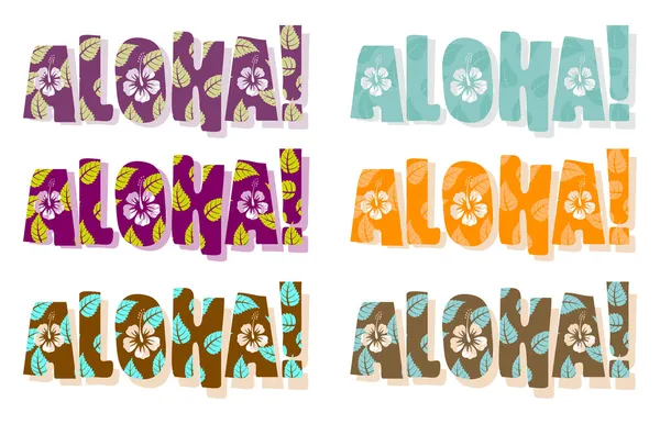 stock image Illustration of aloha word in dif