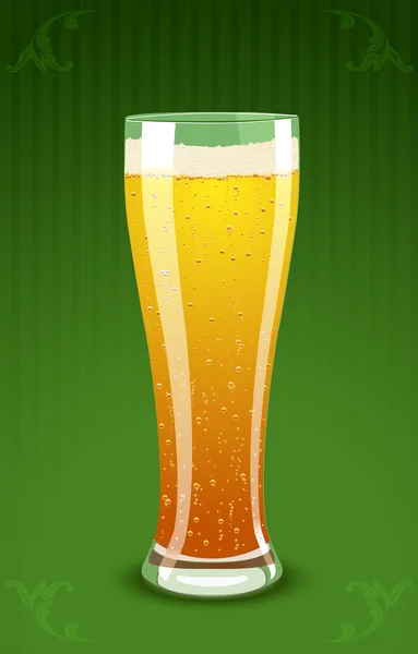 啤酒杯上 g 的插图 — 图库照片