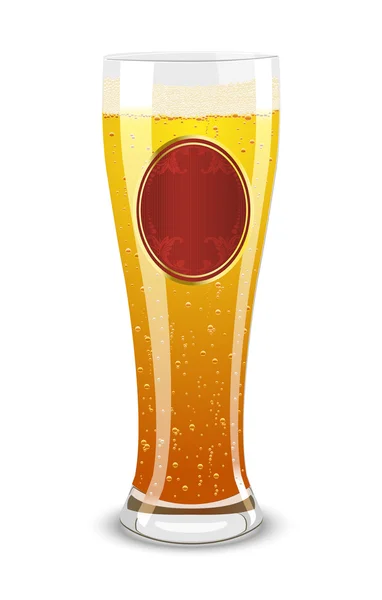 Illustration of a beer glass with — Stock Photo, Image