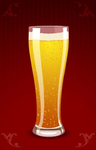 在研发上的啤酒玻璃的插图 — 图库照片