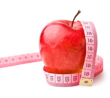 Apple and measure tape clipart