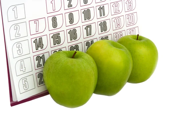 Jabłko kalendarz — Zdjęcie stockowe