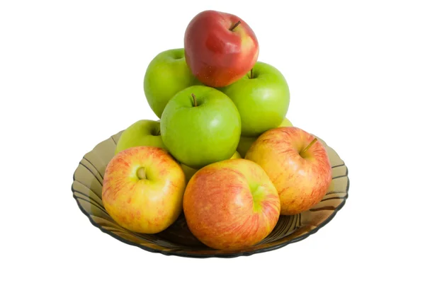 Äpfel auf einem Teller. — Stockfoto