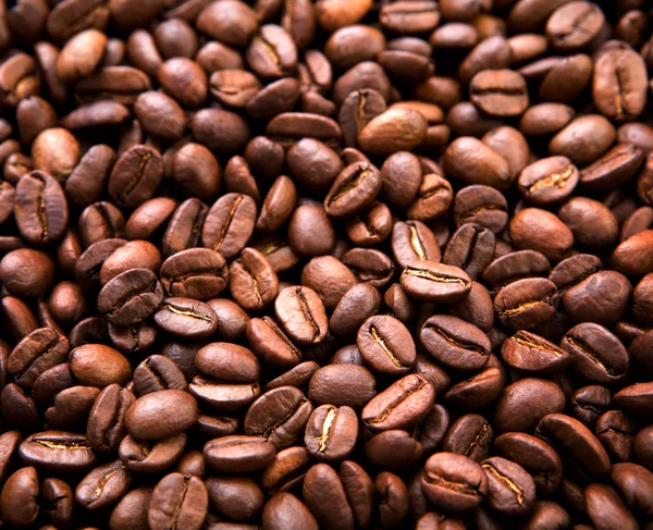 Bakgrund till kaffebönor — Stockfoto