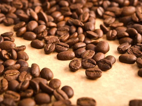 Bakgrund av kaffe korn — Stockfoto