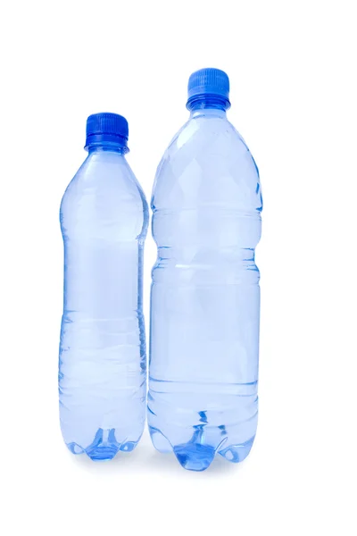 Blauwe fles geïsoleerd — Stockfoto