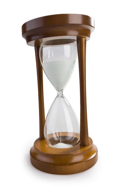 Klassisk timglas isolerad på vit — Stockfoto