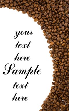 Frame of coffe fith curve border clipart