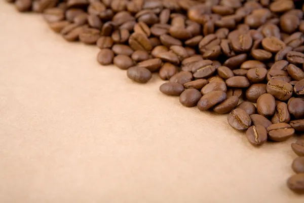 Kaffee auf Papier mit Copyspace — Stockfoto