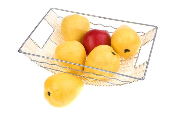 Složení jabloní a hrušní na bryde — Stock fotografie