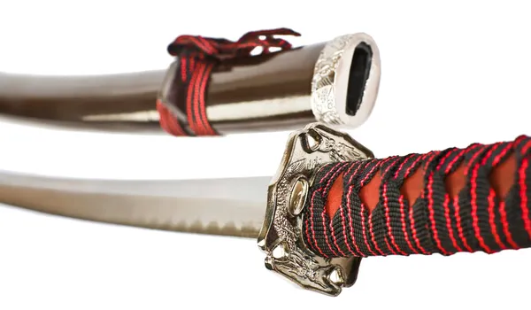 Самурайский меч изолирован — стоковое фото