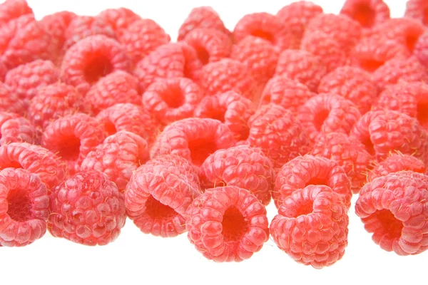 Raspberryes na bílém pozadí — Stock fotografie