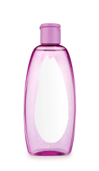 Růžová průhledná láhev — Stock fotografie