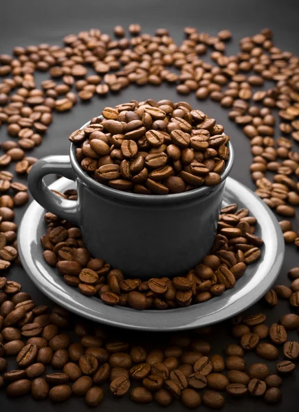 咖啡的咖啡颗粒组成 — 图库照片
