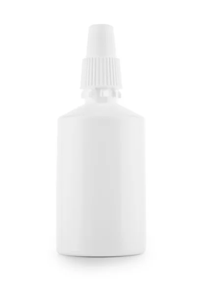Белая медицинская бутылка изолирована — стоковое фото