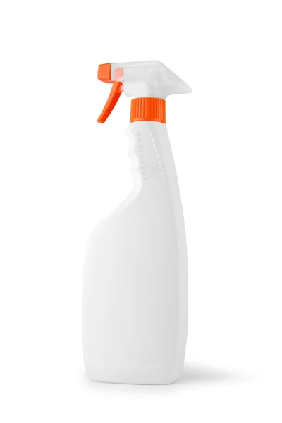 Spray de garrafa branca isolado — Fotografia de Stock