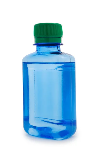 Изолированная голубая бутылка — стоковое фото