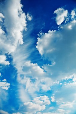 Cumulus clouds on a sky clipart