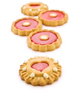 Five cookies isolated clipart