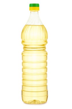 Isolated bottle of yellow oil clipart