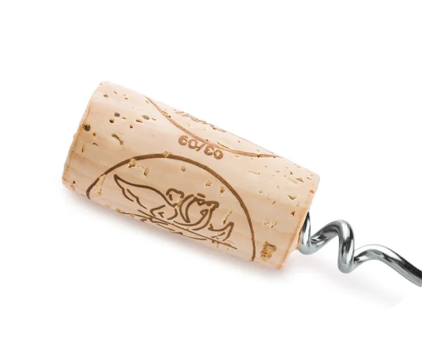 Cork an corkscrew — Stock Photo, Image