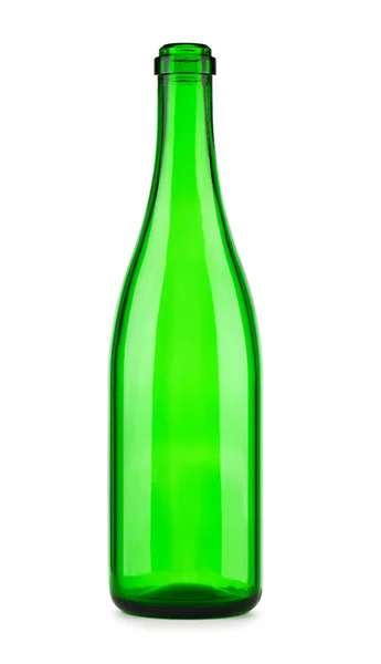Pusta butelka szampana na białym tle — Zdjęcie stockowe