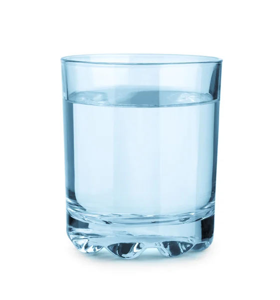 Glas med vatten isolerade — Stockfoto