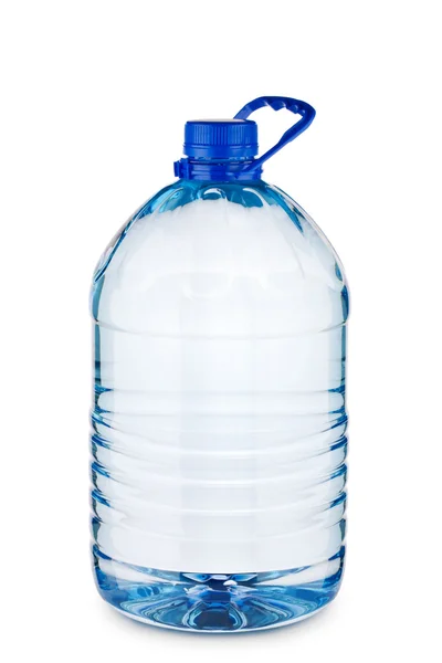 Duży niebieski butelkę z wodą na białym tle — Zdjęcie stockowe