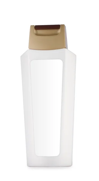 Beyaz botlle izole şampuan — Stok fotoğraf