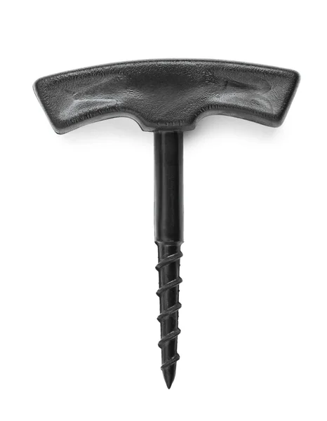 Zwarte corkscrew geïsoleerd — Stockfoto