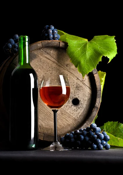 Láhev sklo grape — Stock fotografie