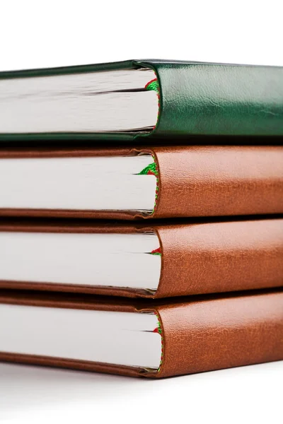 Vista de close-up em uma pilha de livro — Fotografia de Stock