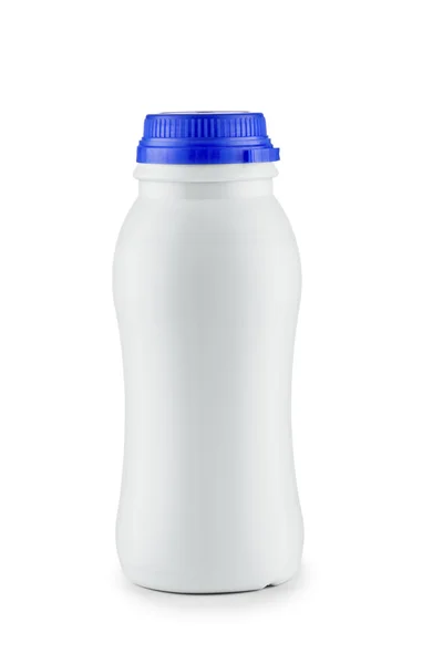 Geïsoleerde witte fles — Stockfoto