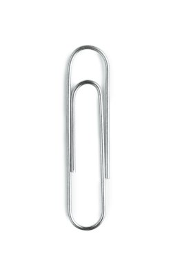Paperclip macro isolated on white  clipart