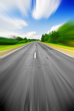 Speed effect on the road clipart