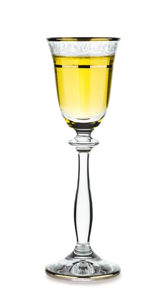Винное стекло с белым вином — стоковое фото