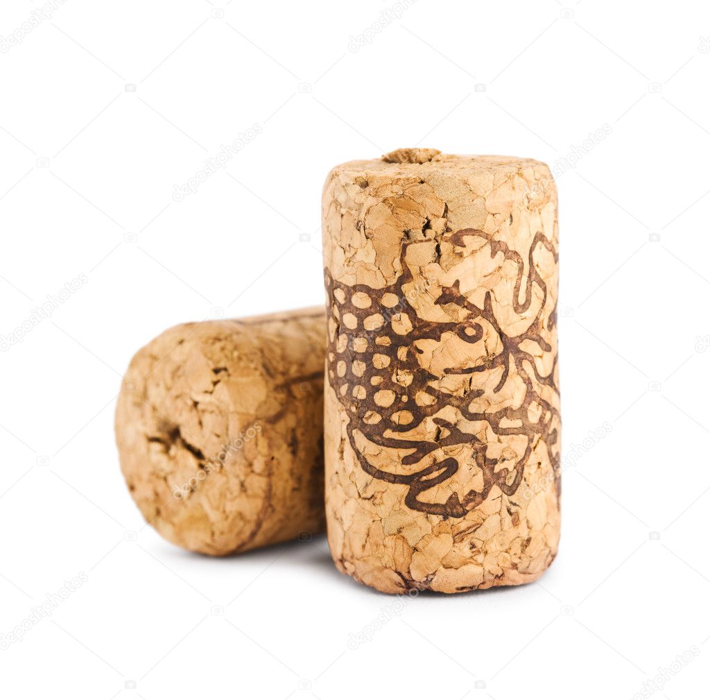 Two cork isolated