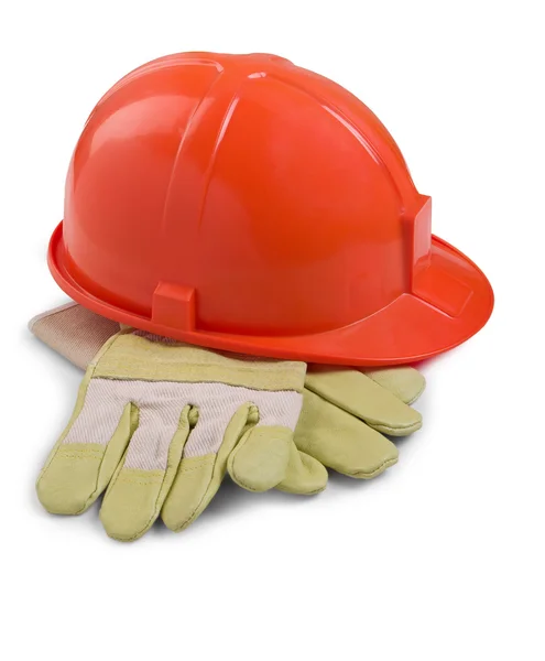 Gloves and Protective helmet — Stock Photo, Image