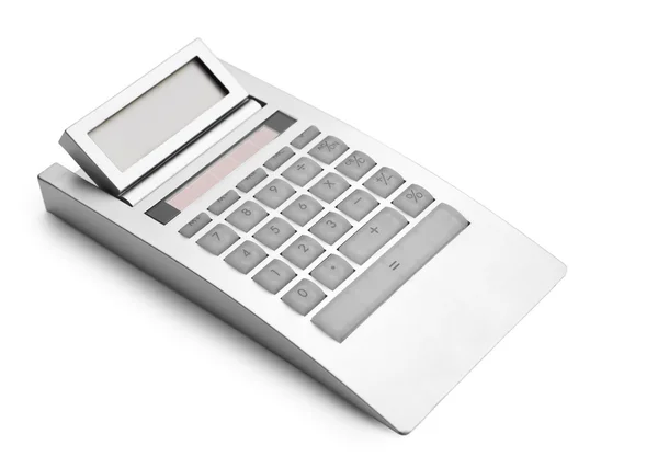 分離された灰色の電卓 — ストック写真