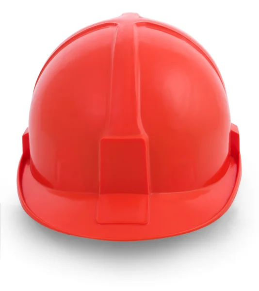 Červená helma izolované — Stock fotografie