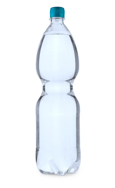 Enda genomskinlig flaska med vatten — Stockfoto