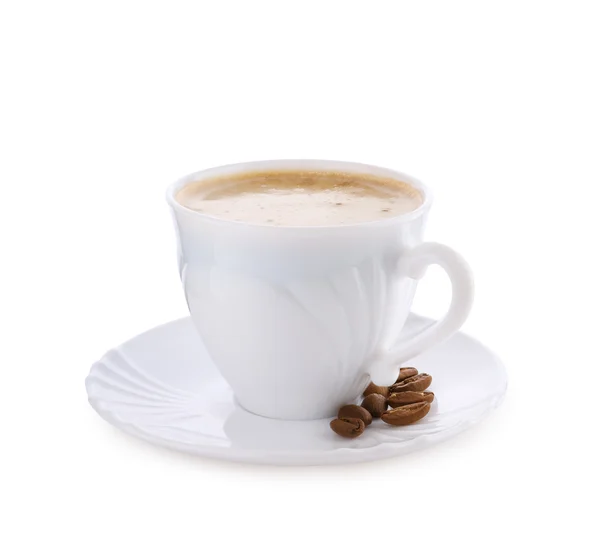 Caneca branca com café — Fotografia de Stock